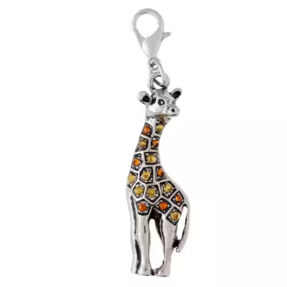 Silver and Gold Giraffe Charm